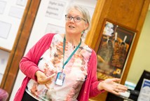 Kerry Gray, head of Leicester Adult Education, during her speech